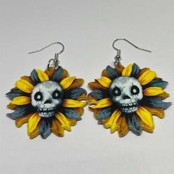 Jewelry - Earrings Undead Sunflower Gothic Halloween‎